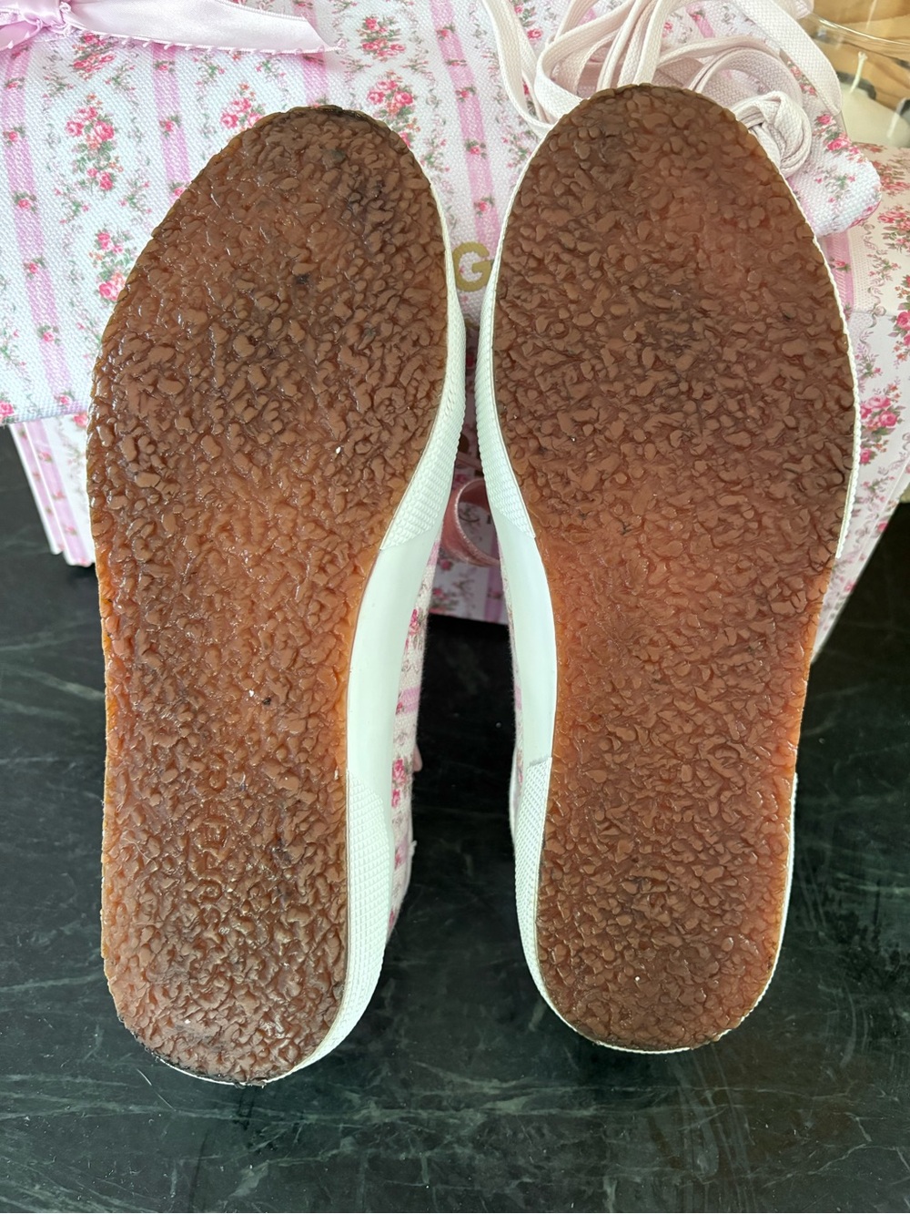 Superga x Loveshackfancy - Pink Floral Sneakers w/ Matching Tote & Box 2750 - Picture 9 of 12